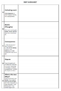 REBT Worksheet Example